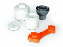 Load image into Gallery viewer, Camco RhinoFLEX 6-in-1 Sewer Cleanout Plug Wrench with Easy Grip Handle- Easily Loosen Any RV Dump Station Cap with Universal Design, 3" or 4" Male and Female Sewer Cleanout Plugs (39755) , Orange
