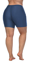Load image into Gallery viewer, SOCIALA Swim Shorts for Women Plus Size Bathing Suit Shorts High Waisted Blue Water Shorts 0X
