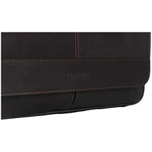 Load image into Gallery viewer, Kenneth Cole Reaction Risky Business Messenger Full-Grain Colombian Leather Crossbody Laptop Case &amp; Tablet Day Bag, Dark Brown, One Size
