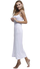 Load image into Gallery viewer, Papicutew Women's Modal Long Full Cami Slip Dress Sleeveless Nightgowns (White, XL)
