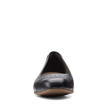 Load image into Gallery viewer, Clarks womens Juliet Cedar Ballet Flat, Black Leather, 8 US
