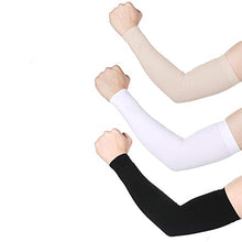 Load image into Gallery viewer, UV Protection Cooling Arm Sleeves Sun Sleeves Arm Cover for Women &amp;Girls&amp;Adult&amp;Youth&amp;Men Cycling, Running,Golf,Outdoor Tattoos Arm Warmer -Black,White,Beige
