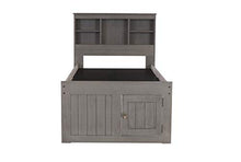 Load image into Gallery viewer, Discovery World Furniture Charcoal Twin Bookcase Bed with 6 Drawers
