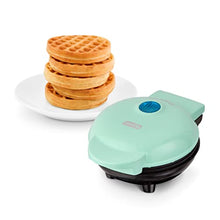 Load image into Gallery viewer, Dash Mini Waffle Maker Machine for Individuals, Paninis, Hash Browns, &amp; Other On the Go Breakfast, Lunch, or Snacks, with Easy to Clean, Non-Stick Sides, White Waffle 4 Inch
