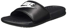 Load image into Gallery viewer, Nike Men's Benassi Just Do It Athletic Sandal, Black/White Noir/Blanc, 10.0 Regular US
