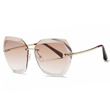 Load image into Gallery viewer, AEVOGUE Sunglasses For Women Oversized, Gold&amp;brown, Size One Size Fits All
