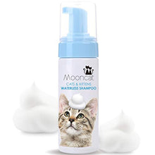 Load image into Gallery viewer, Mooncat Waterless Cat Shampoo [Easy to Use Dry Cat Shampoo] Suitable for All Cat Types. Contains Safe Ingredients - Alcohol Free - Parabens Free - No Water or Rinses Needed (5 oz)
