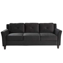 Load image into Gallery viewer, 3 Piece Chair Loveseat Sofa Set, Harper &amp; Bright Designs Living Room 3 Piece Sofa Couch Set, 3 Seats Loveseat Single Chair Sectional Sofa Set Ship from USA Warehouse, Arrive in 3 Days (Black)
