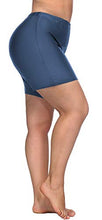 Load image into Gallery viewer, SOCIALA Swim Shorts for Women Plus Size Bathing Suit Shorts High Waisted Blue Water Shorts 0X
