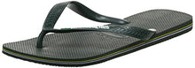 Load image into Gallery viewer, Havaianas Women's Brazil Logo Flip Flop Sandal, Olive Green, 9-10
