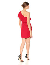 Load image into Gallery viewer, Julia Jordan Women's One Shoulder Ruffle Dress, red, 10
