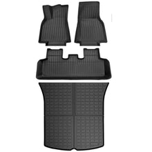 Load image into Gallery viewer, SUPER LINER Tesla Model Y 2020 2021 2022 2023 All Weather Floor Mats Front Rear Cargo Liner Mat, Waterproof Anti-Slip Floor Mat Custom Fit for Tesla, Heavy Duty Floor Mats &amp; Trunk Mat
