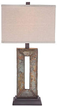 Load image into Gallery viewer, Tahoe Rustic Table Lamp Natural Stale Rectangular Box Shade for Living Room Family Bedroom Bedside Nightstand Office - Franklin Iron Works
