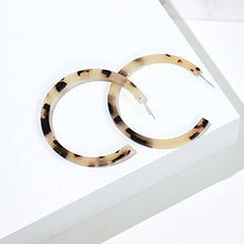 Load image into Gallery viewer, Leopard Big Round Acrylic Earrings La Raffine Vintage Semicircle Drop Statement Earring For Women Dangle Jewelry brincos for Women Girl Gifts Present Valentines Birthday Anniversary Mothers Day Christmas
