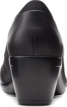 Load image into Gallery viewer, Clarks Emily Alexa Black Synthetic/Leather Combination 8 B (M)
