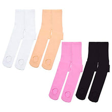Load image into Gallery viewer, Cooraby 4 Pairs Dance Tight Footed Ballet Ultra Soft Ballet Tights for Girls,4 Colors (Black+White+ Pink+ Ballet Pink, L (Big Girl 10-14 year))
