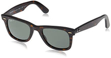 Load image into Gallery viewer, Ray-Ban RB2140 Original Wayfarer Square Sunglasses, Tortoise/G-15 Green, 54 mm
