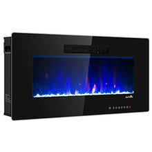 Load image into Gallery viewer, Tangkula 36" Recessed Electric Fireplace, in-Wall &amp; Wall Mounted Electric Heater, Remote Control, Touch Screen, Adjustable Flame Color, Speed and Brightness, 750 W - 1500 W (36")
