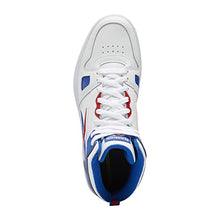 Load image into Gallery viewer, Reebok Unisex Resonator Mid Basketball Shoe, White/Vector Blue/Vector Red, 10.5 US Men
