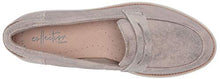 Load image into Gallery viewer, Clarks womens Sharon Ranch Penny Loafer, Pewter Suede, 9 US
