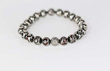 Load image into Gallery viewer, Fine Yemen Bead Diamond Stretch Bracelet- Genuine Diamond- Sterling Silver- Women's Jewelry Gift Idea
