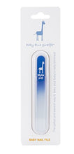 Load image into Gallery viewer, Baby Nail File by baby blue giraffe (Blue) The Original Glass Baby Nail File - 100% Manufactured in Europe
