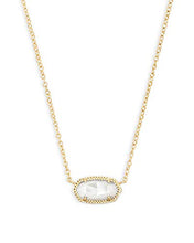 Load image into Gallery viewer, Kendra Scott Elisa Short Pendant Necklace for Women, Dainty Fashion Jewelry, 14k Gold-Plated, Ivory Mother of Pearl
