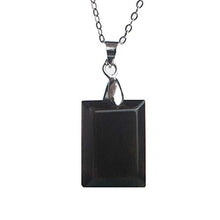 Load image into Gallery viewer, Natural Black Sunstone Moonstone Crystal Rectangle Bead Woman Men Pendant

