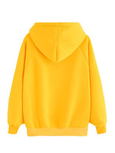 Load image into Gallery viewer, MakeMeChic Women's Letter Print Sweatshirt Long Sleeve Pullover Hoodies Tops A Bright Yellow L
