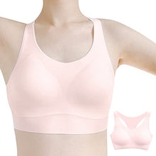 Load image into Gallery viewer, YACCA Girls Training Bra-Racerback Sports Seamless Bras for Girls，Teen Bra with Removable Mini-A Cup Pad (Pink)
