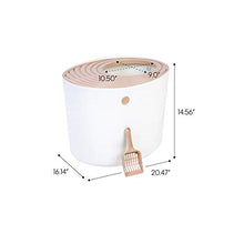 Load image into Gallery viewer, IRIS USA (586962) Top Entry Cat Litter Box with Cat Litter Scoop, White &amp; Beige Punt-530, Large
