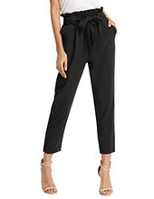 Load image into Gallery viewer, GRACE KARIN Women's Pants Casual Cropped High Waist Pants 2pcs L Black+Blue-Gray
