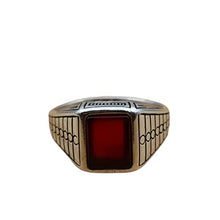 Load image into Gallery viewer, Red Agate Ring Men, 925 Silver Mens Ring, Agate Ring Men, Silver Ottoman Ring, Mens Ring, Signet Silver Ring, Unique Ring Men, Turkish Handmade Silver Ring, Gift For Him, Mens Accessories Jewelry
