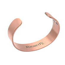 Load image into Gallery viewer, MagnetRX® Pure Copper Magnetic Bracelet - Arthritis Pain Relief &amp; Carpal Tunnel Magnetic Therapy Copper Bracelets - Adjustable Wide Copper Cuff Bracelet with 12 Magnets (Brushed Copper, M/L)

