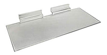 Load image into Gallery viewer, Set of 10 Clear Slatwall Shelves 10 Inches Wide x 4 Inches Deep Retail Display
