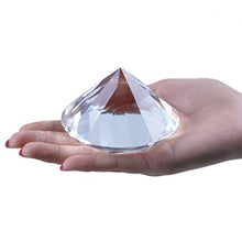 Load image into Gallery viewer, LONGWIN 80mm(3.1 inch) Crystal Diamond Paperweight Jewels Wedding Decorations Christmas Centerpieces Home Decor (Clear)
