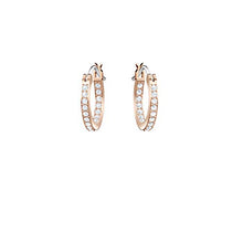 Load image into Gallery viewer, SWAROVSKI Women's Symbolic Evil Eye Hoop Pierced Earrings, Multi-colored, Rose-gold tone plated

