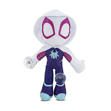 Load image into Gallery viewer, Spidey and His Amazing Friends Web Clinger Ghost-Spider Plush - 9” Poseable Plush with Suction Cups - Sticks to Walls, Windows &amp; More
