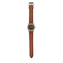 Load image into Gallery viewer, FimKaul 20mm Genuine Leather Watch Strap, Quick Release Strap Dark Brown Replacement WatchBand (Black)
