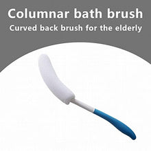 Load image into Gallery viewer, MagiDeal Vinyl Quote Me Long Anti-Slip Curve Handled Bath Body Brush, Easy Reach for Seniors, Suitable for Elderly/Pregnant Aid Bathing &amp; Shower, Blue, 15.35"
