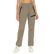 Load image into Gallery viewer, Tomic Women's Hiking Pants Quick Dry Lightweight Water Resistant Outdoor Cargo Pants Seamless Zipper Pockets UPF 50+ Khaki L
