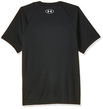 Load image into Gallery viewer, Under Armour Boys' Tech Hybrid Printed Fill Short-Sleeve T-Shirt , Black (001)/Pitch Gray , Youth X-Small
