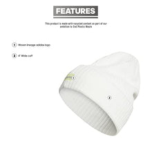 Load image into Gallery viewer, adidas Women's 4 Inch Cuff Fold Beanie, White/Pulse Yellow/Grey, One Size
