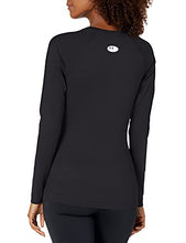 Load image into Gallery viewer, Under Armour Women's Authentics Long Sleeves Crew Neck T-Shirt , Black (001)/White, Large
