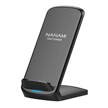 Load image into Gallery viewer, NANAMI Upgraded Fast Wireless Charger,Qi-Certified Wireless Charging Stand Compatible Samsung Galaxy S21 S20 S10 S9 S8/Note 20 Ultra/10/9 &amp; Qi Phone Charger for iPhone 13/12/SE 2020/11/XR/XS Max/X/8
