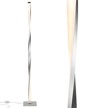 Load image into Gallery viewer, Brightech Helix - Modern LED Floor Lamp for Living Room Bright Lighting - Get Compliments: Unique, 48" Tall Light for Bedrooms, Offices - Dimmable, Contemporary Indoor Pole Lamp - Platinum Silver
