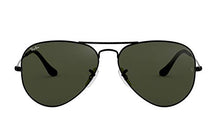 Load image into Gallery viewer, Ray-Ban RB3025 Aviator Sunglasses (58 mm, Gold Metal Frame/Non-Polarized Green G-15 Lens)
