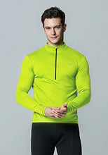 Load image into Gallery viewer, TSLA Men's Long Sleeve Bike Cycling Jersey, Quick Dry Breathable Reflective Biking Shirts with 3 Rear Pockets, Cycle Long Sleeve(mct21) - Neon Yellow, Large
