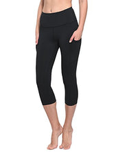 Load image into Gallery viewer, BALEAF Women's Workout Yoga High Waist Capris Pocketed Cropped Leggings 3/4 Exercise Athletic Tights Black Size L
