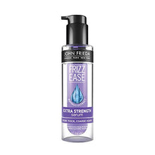 Load image into Gallery viewer, John Frieda Frizz Ease Extra Strength Serum, Nourishing Hair Treatment for Dry, Damaged, Frizzy Hair, Frizz Control and Heat Protectant with Bamboo Extract, Unscented, 1.69 Fl Oz
